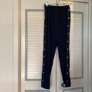 Bar III Navy Snap Side Pants